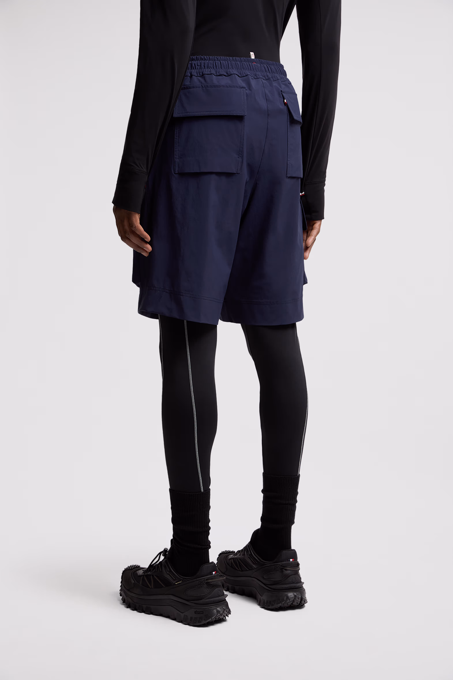 Water-Repellent Cargo Shorts Men Navy Blue Moncler 5